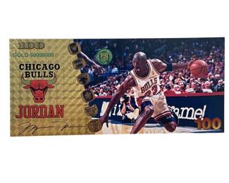 565 Lot 435h Michael Jordan custommade $100 bill