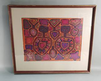 265 Lot 134 Kuna Mola style handstitched textile