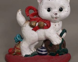 328 Lot 264 Vintage cast iron kitten door stop
