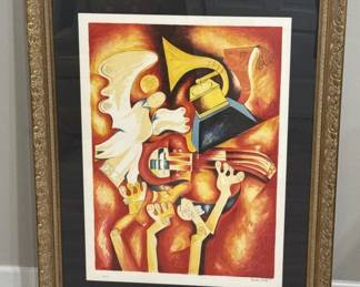 041 Lot 347h Framed Alexandra Nechita signed lithograph