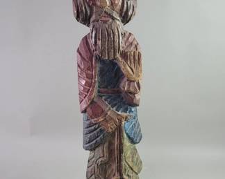627 Lot 610 Carved wood Santo