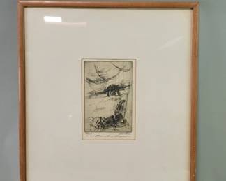 197 Lot 234 Pencil signed John Stoll etching