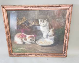 128 Lot 214 Antique signed oil on canvas