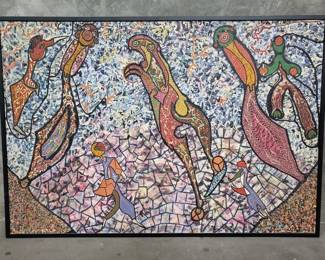 026 Lot 32 Signed Harry Zolotow mixed textured oil on canvas