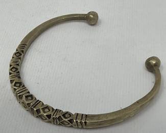 270 Lot 143 Vintage Tuareg style metal cuff bracelet