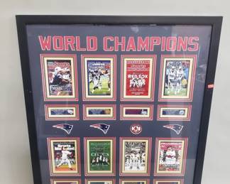 515 Lot 406 Boston sports World Champions framed sports
