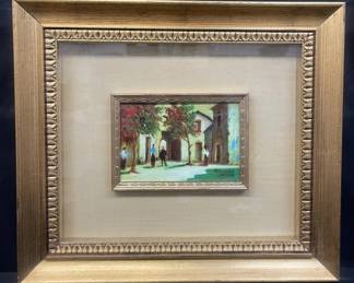 150 Lot 444h Framed, signed oil on canvas painting