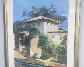 568 Lot 441 Signed hand painted print