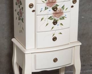 262 Lot 122 Thomas Pacconi jewelry armoire with key