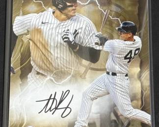 503 Lot 395h Anthony Rizzo signed blowup card