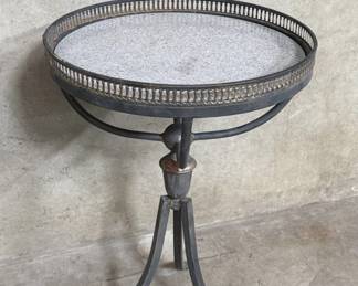 172 Lot 172 Vintage metal side table with faux marble top