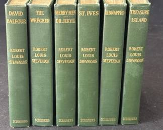484 Lot 385h Lot of 6 vintage Robert Louis Stevenson books