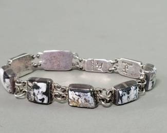 079 Lot 259 Sterling silver and Buffalo turquoise bracelet