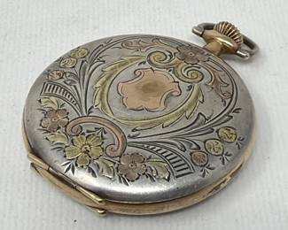 245 Lot 88 Vintage silver and gold filled pocket watch case