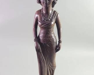 636 Lot 619 Balinese carved wood sculpture