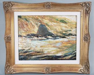 154 Lot 5 Signed impressioniststyle impasto oil on canvas