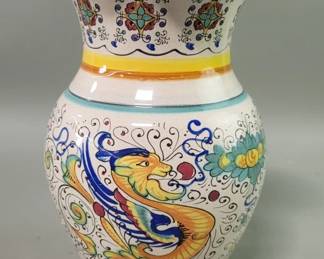 397 Lot 329 Deruta Italy hand painted pottery vase