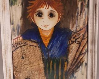 203 Lot 9 Signed Robert Etienne mixed media painting