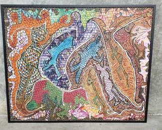 037 Lot 33 Signed Harry Zolotow mixed textured oil on canvas