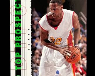 544 Lot 422h LeBron James rookie basketball card