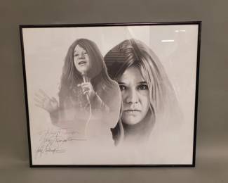 187 Lot 382 Gary Saderup pencil signed print of Janis Joplin