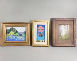 148 Lot 37 Bundle of oil paintings some signed