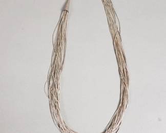 227 Lot 48u Native Americanstyle 30 strand liquid sterling