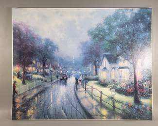 483 Lot 385 Thomas Kinkade hand highlighted print