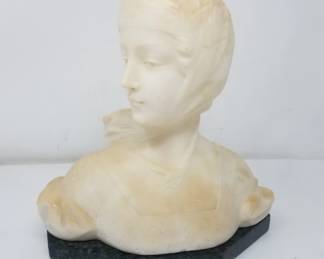 556 Lot 430 Italian carved alabaster bust on marble base