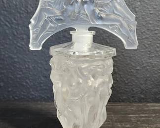 458 Lot 367h 1930s H Hoffman frosted glass perfume bottle