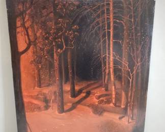 124 Lot 110 Signed oil on canvas painting attributed to Svend
