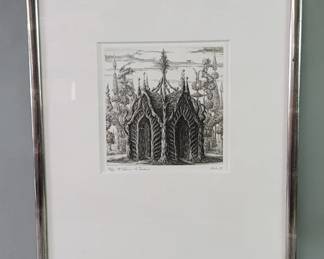 196 Lot 224 Signed etching titled, dated, numbered,