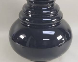 264 Lot 129 Vintage black glass vase