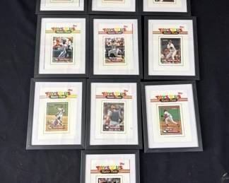491 Lot 389h Lot of 10 framed Topps Toys R Us baseball cards
