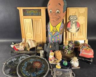 436 Lot 356 Box of misc. knick knacks, figurines, vintage