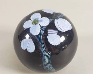 101 Lot 124 Signed Orient and Flume art glass paperweight