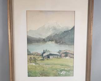 228 Lot 49 Otto Lehmann watercolor