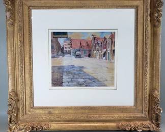012 Lot 40 Signed George Hitchcock watercolor painting