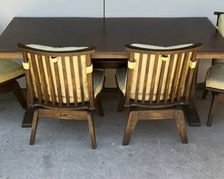 173 Lot 302h Midcentury Modern Japanese Otsuka dining table and chairs