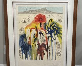 019 Lot 348h Framed Salvador Dali signed lithograph