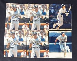 493 Lot 390h Lot of Jose Canseco signed photos
