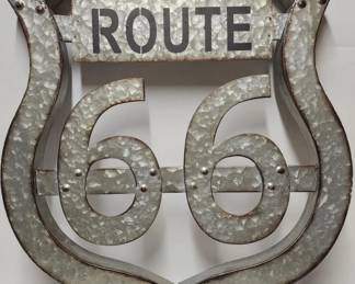 357 Lot 306h Route 66 metal wall decor