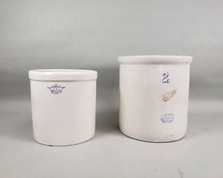 292 Lot 188 Pair of vintage stoneware crocks