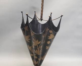 570 Lot 443 Vintage hand painted metal umbrella stand