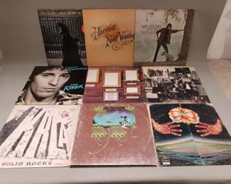 367 Lot 312 Group of vintage LP records, Neil Young, Yes,