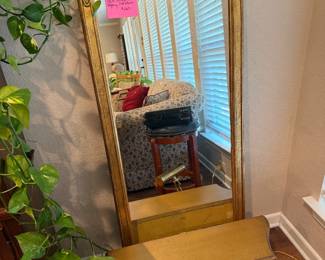 Hollywood agency 1950s pier mirror with box base that opens