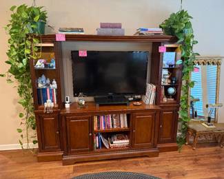 Flatscreen TV entertainment center