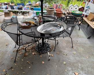 Wrought Iron table with 2 chairs