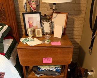 Antique maple tea cart, frames