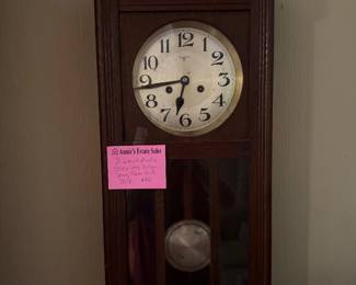 Antique German wall clock works!